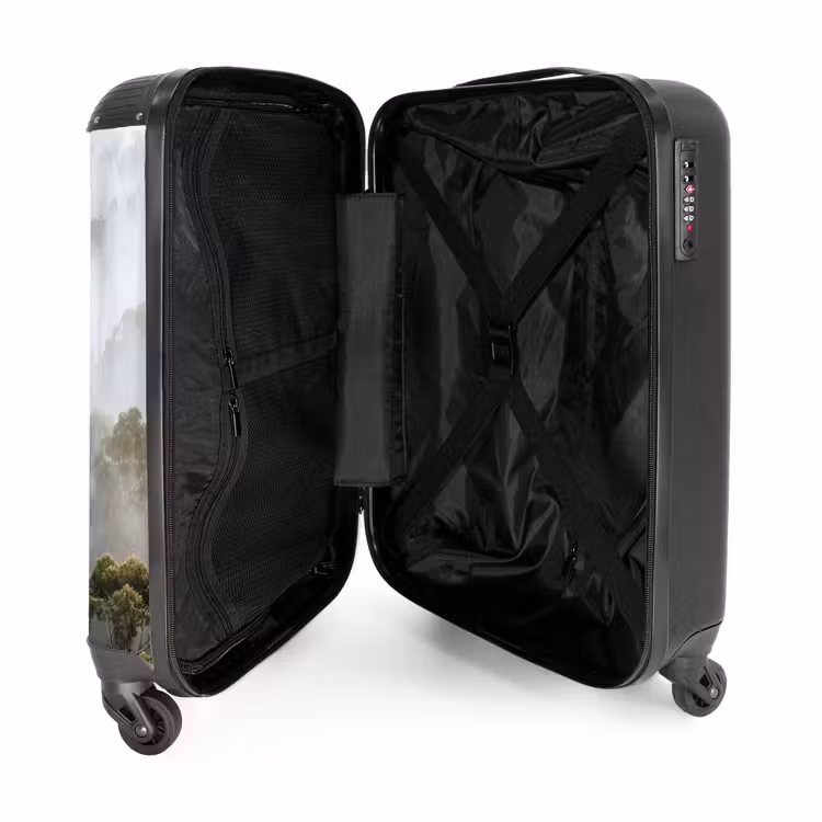 Koffer - Natuur - Mist - Bos - Ochtend - Goud - Natuur - Mist - Bos - Ochtend - Goud NBS - Handbagage koffer - Volwassenen Unisex middel
