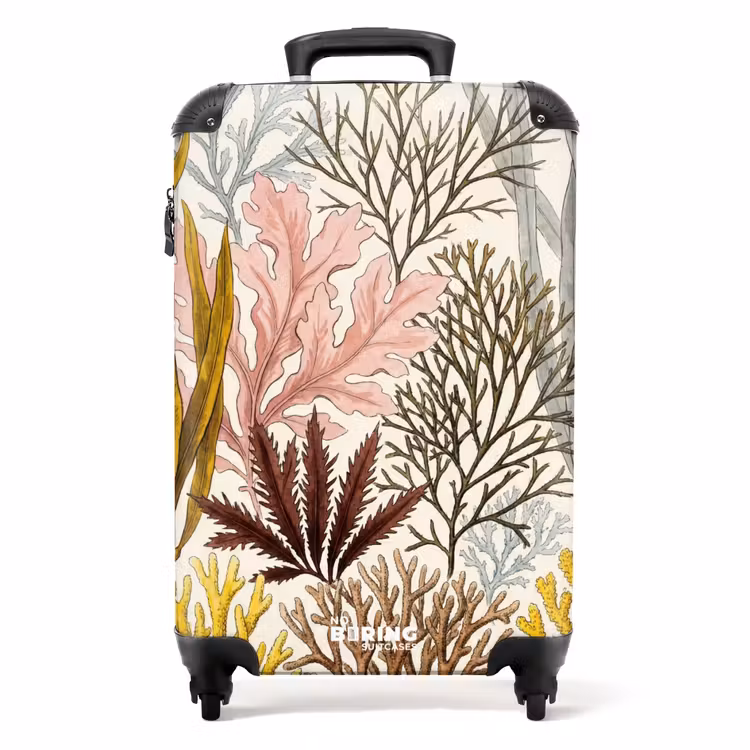 Koffer - Natuur - Onderwater - Botanisch - Vintage - Kleurrijk - Natuur - Onderwater - Botanisch - Vintage - Kleurrijk NBS - Handbagage koffer - Volwassenen Unisex middel