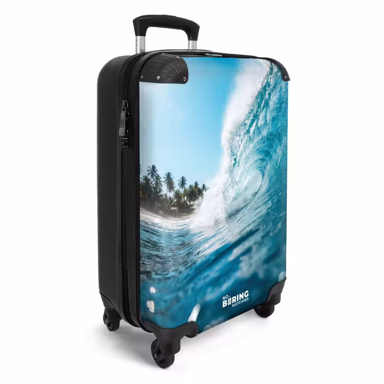 Koffer - Oceaan - Golf - Strand - Natuur - Blauw - Oceaan - Golf - Strand - Natuur - Blauw NBS - Handbagage koffer - Volwassenen Unisex middel