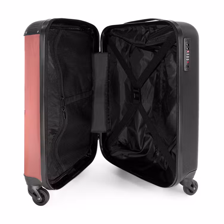 Olifant breekt door roze raam met glas NBS - Handbagage koffer - Kinderen Unisex middel -binnenkant