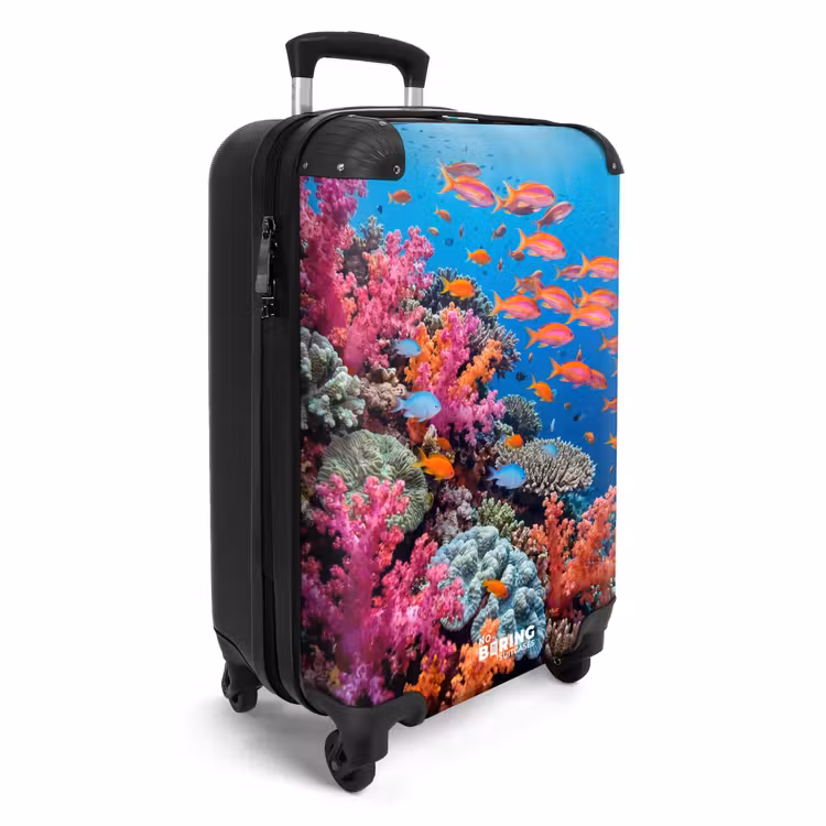 Koffer - Onderwater - Koraalrif - Vissen - Oceaan - Natuur - Onderwater - Koraalrif - Vissen - Oceaan - Natuur NBS - Handbagage koffer - Volwassenen Unisex middel