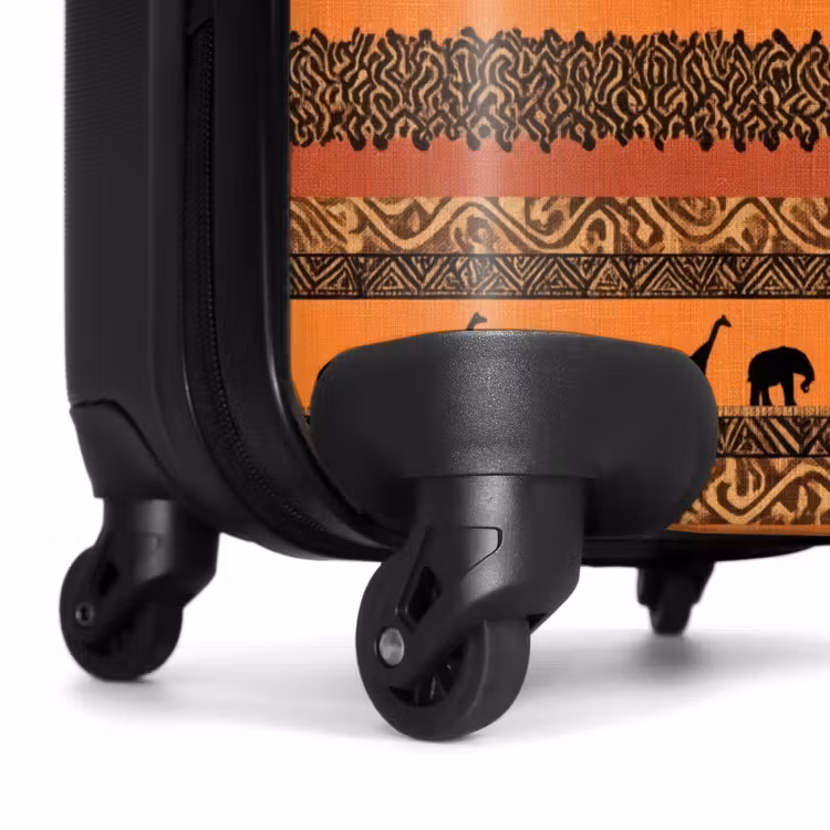 Koffer - Oranje - Safari - Afrikaans - Dieren - Patroon - Oranje - Safari - Afrikaans - Dieren - Patroon NBS - Handbagage koffer - Volwassenen Unisex middel
