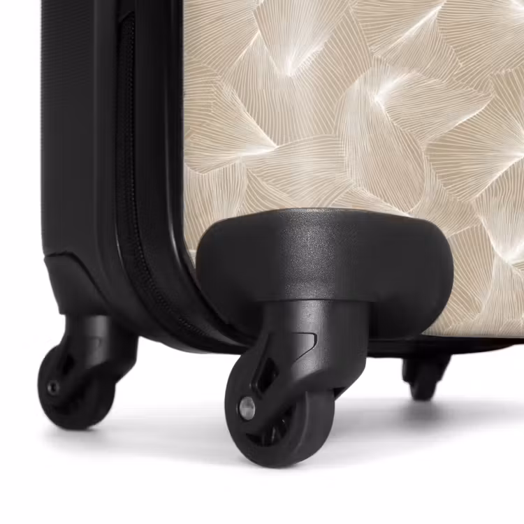 Organisch - Textuur - Beige NBS - Handbagage koffer - Volwassenen Unisex middel -wiel