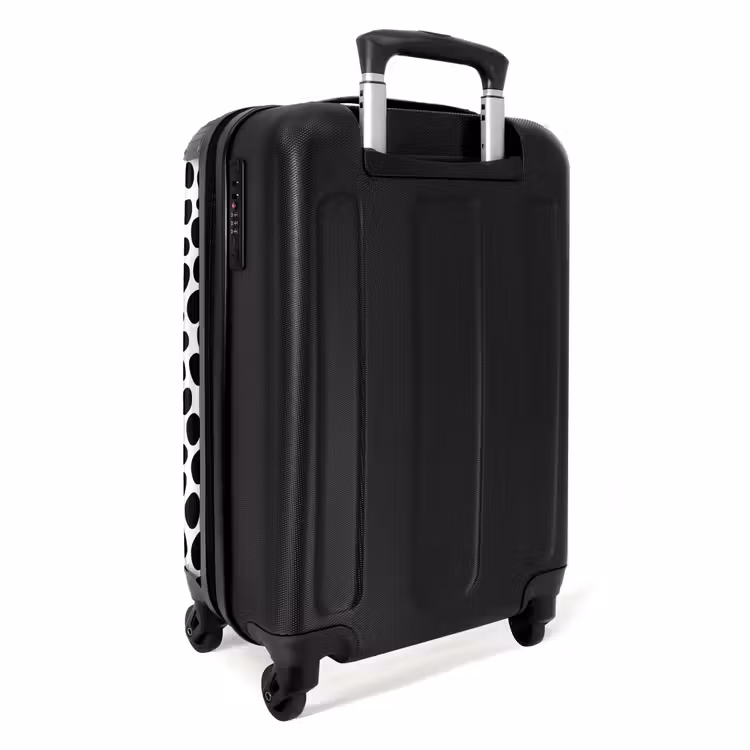 Organisch verspreide ovalen over een witte plattegrond NBS - Handbagage koffer - Volwassenen Unisex middel -achterkant