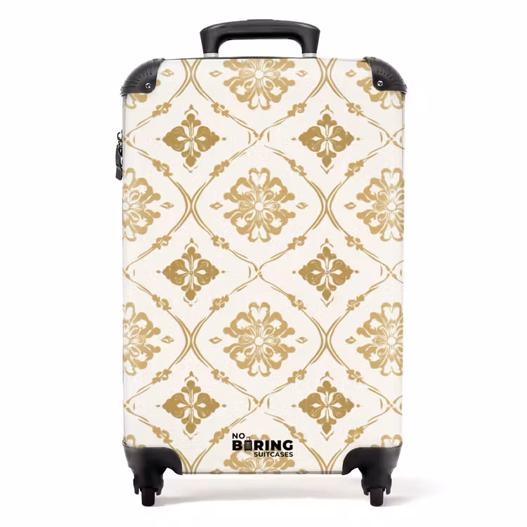 Ornament - Klassiek - Goud NBS - Handbagage koffer - Volwassenen Unisex middel -productfoto_recht