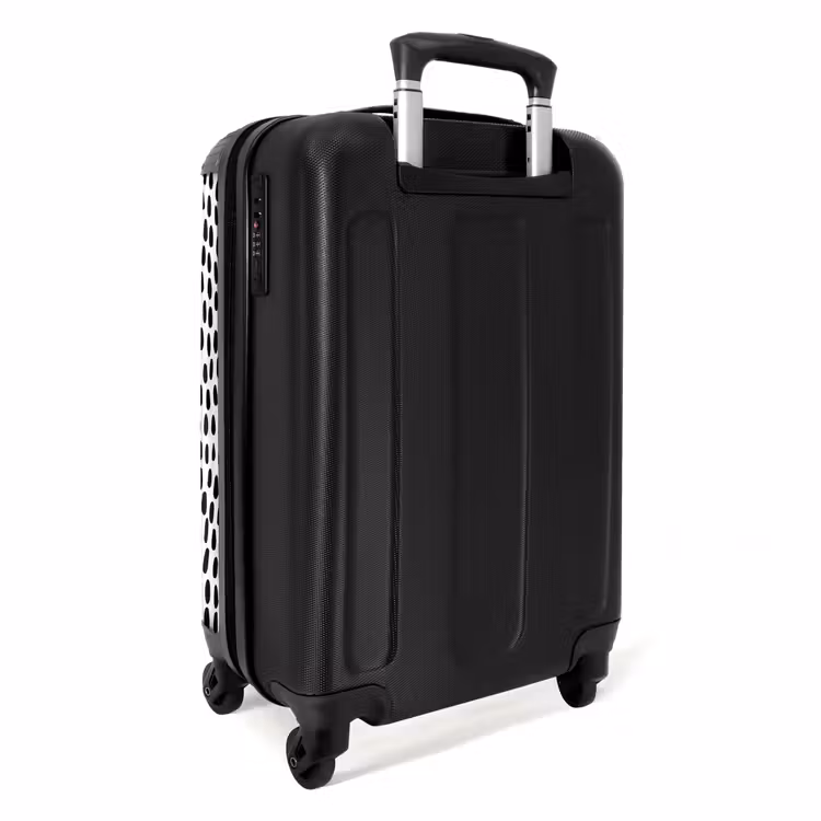 Ovale stippen op witte achtergrond NBS - Handbagage koffer - Volwassenen Unisex middel -achterkant