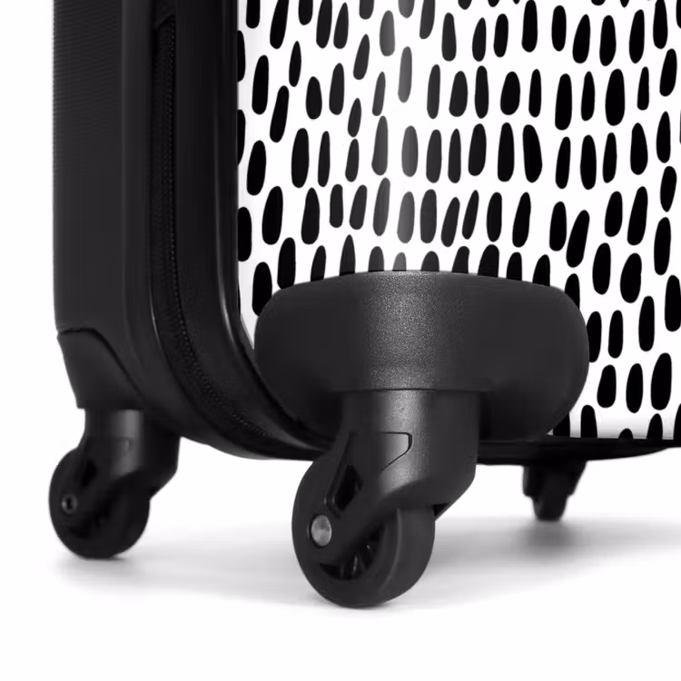 Ovale stippen op witte achtergrond NBS - Handbagage koffer - Volwassenen Unisex middel -wiel