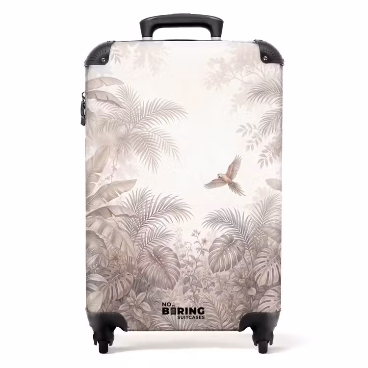 Koffer - Papagaai - Jungle - Tropisch - Papagaai - Jungle - Tropisch NBS - Handbagage koffer - Volwassenen Unisex middel