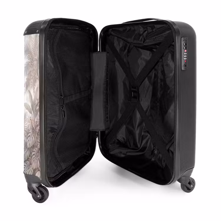 Koffer - Papagaai - Jungle - Tropisch - Papagaai - Jungle - Tropisch NBS - Handbagage koffer - Volwassenen Unisex middel
