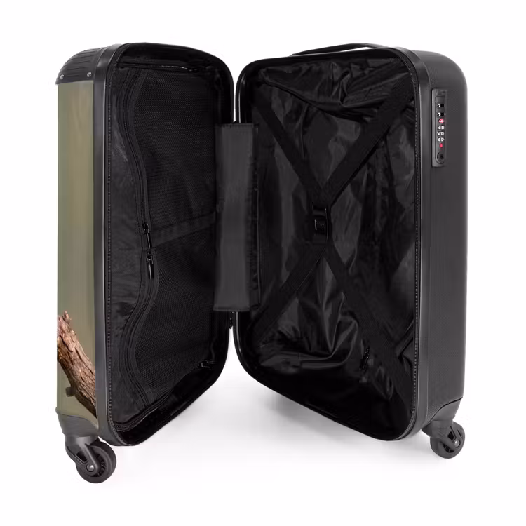 Koffer - Papagaai - Tak - Natuur - Kleurrijk - Papagaai - Tak - Natuur - Kleurrijk NBS - Handbagage koffer - Volwassenen Unisex middel