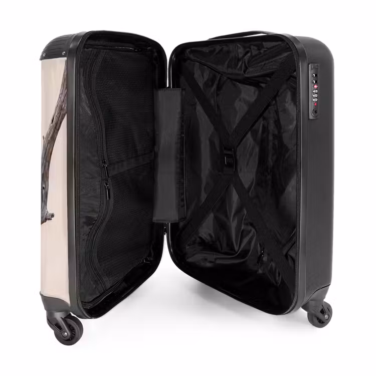 Koffer - Papagaai - Tak - Roze - Papagaai - Tak - Roze NBS - Handbagage koffer - Volwassenen Unisex middel
