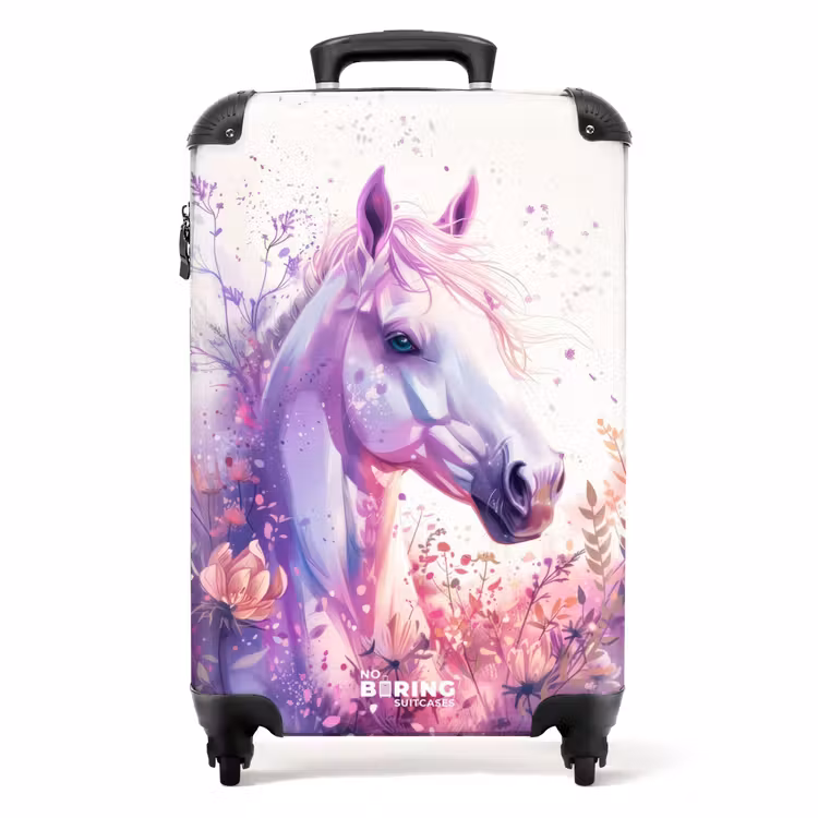 Parelachtige Pony Koffer - NBS - Handbagage middel -productfoto_recht