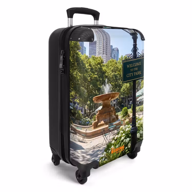 Koffer - Park - Fontein - Stad - Natuur - Park - Fontein - Stad - Natuur NBS - Handbagage koffer - Volwassenen Unisex middel