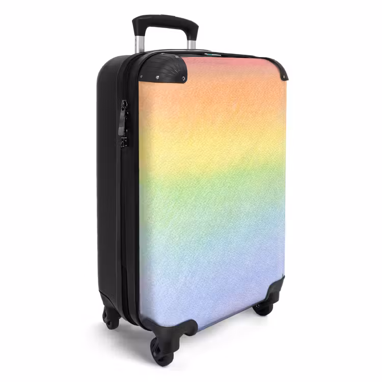 Pastel regenboog NBS - Handbagage koffer - Unisex middel -productfoto_3d
