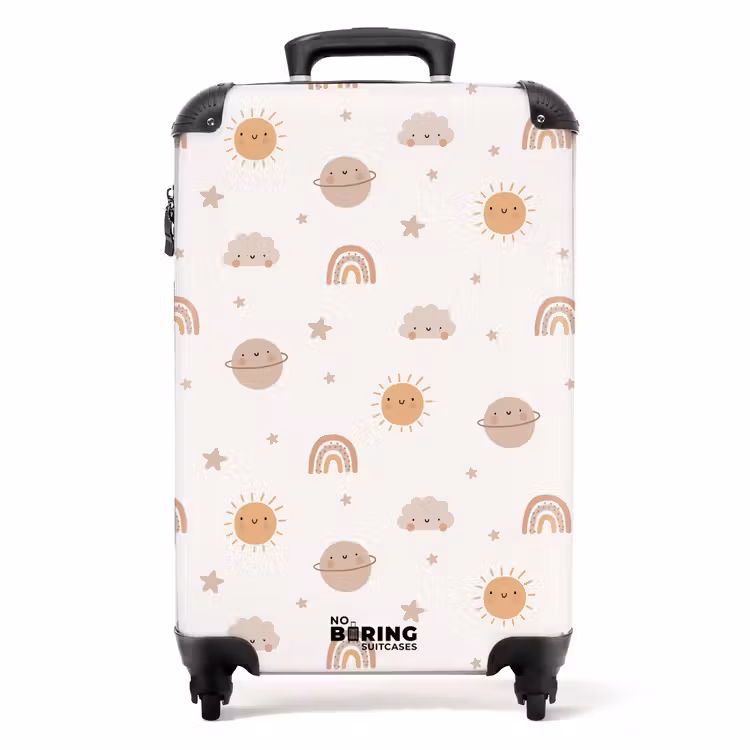 Pastelkleurig heelal NBS - Handbagage koffer - Unisex middel -productfoto_recht