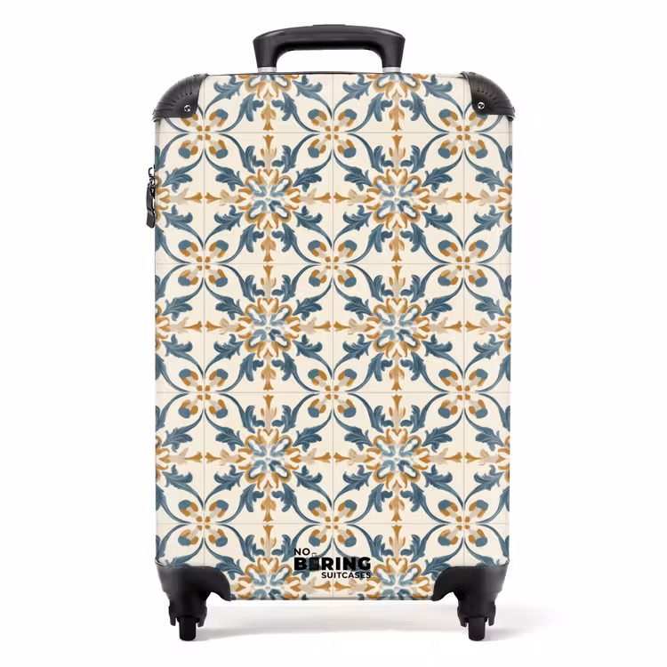 Patroon - Klassiek - Kleurrijk NBS - Handbagage koffer - Volwassenen Unisex middel -productfoto_recht