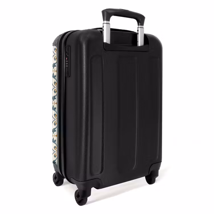 Patroon - Klassiek - Kleurrijk NBS - Handbagage koffer - Volwassenen Unisex middel -achterkant
