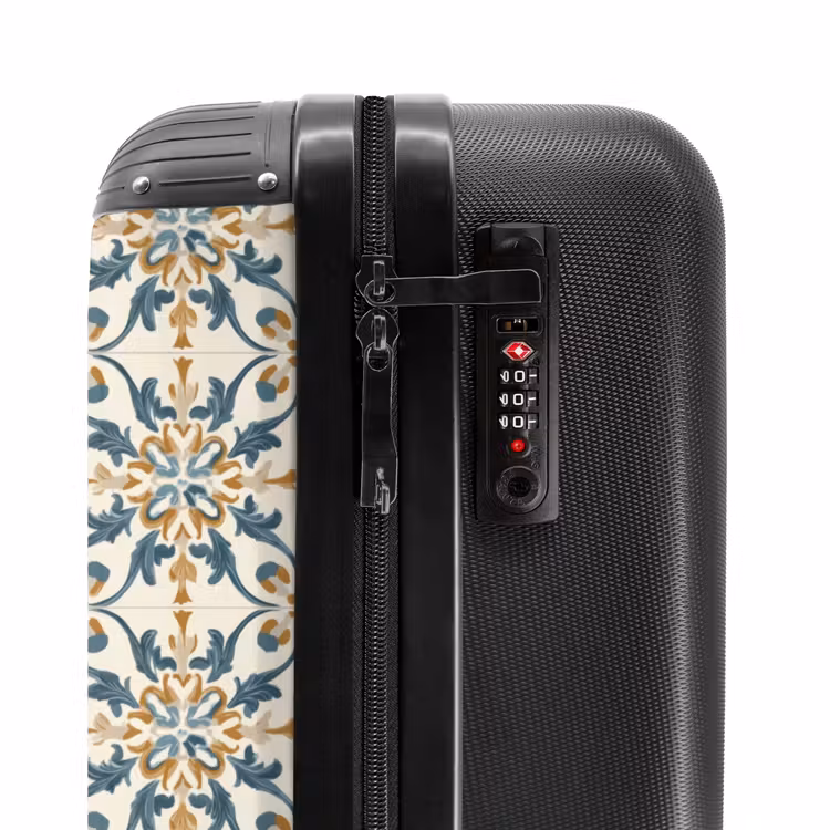 Patroon - Klassiek - Kleurrijk NBS - Handbagage koffer - Volwassenen Unisex middel -slot