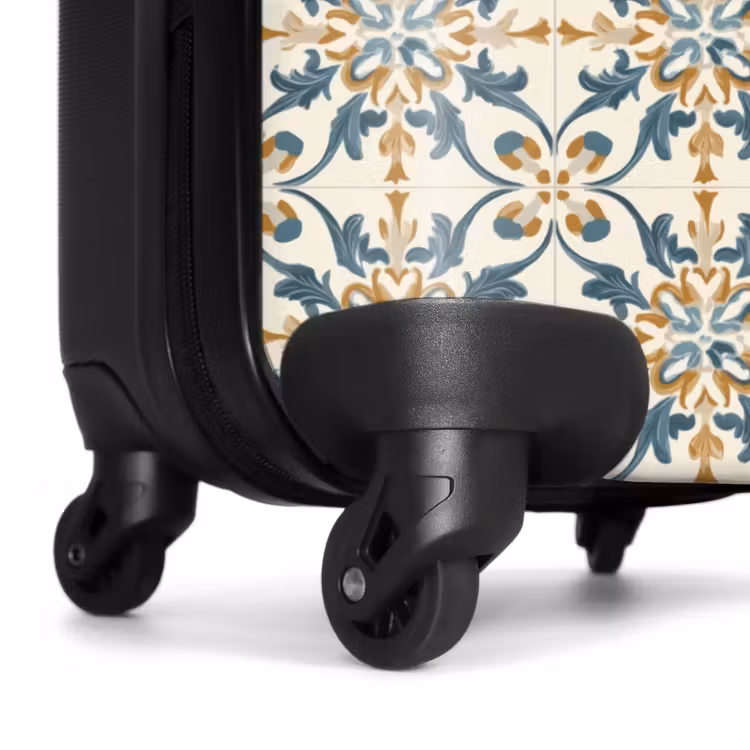 Patroon - Klassiek - Kleurrijk NBS - Handbagage koffer - Volwassenen Unisex middel -wiel