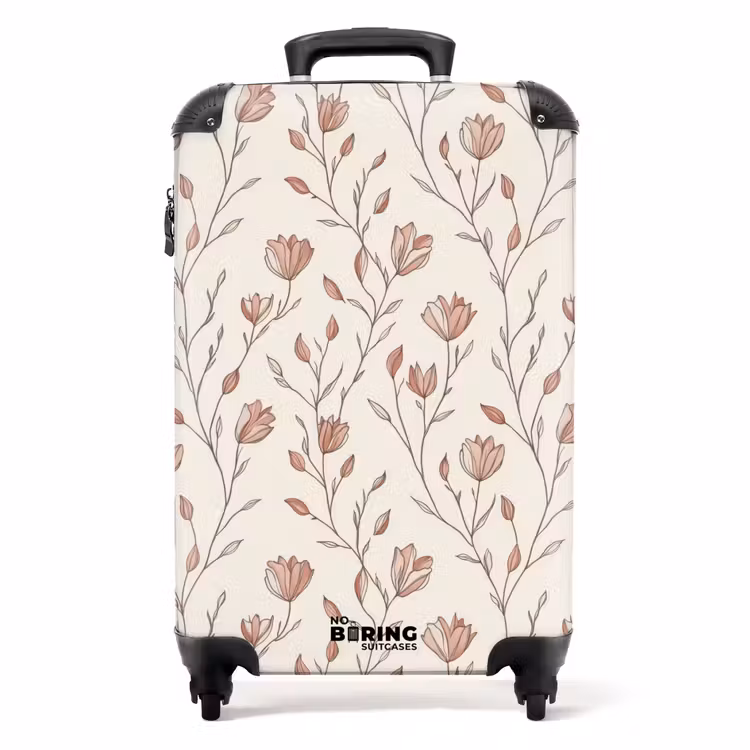 Patroon - Klassiek - Roze NBS - Handbagage koffer - Volwassenen Unisex middel -productfoto_recht