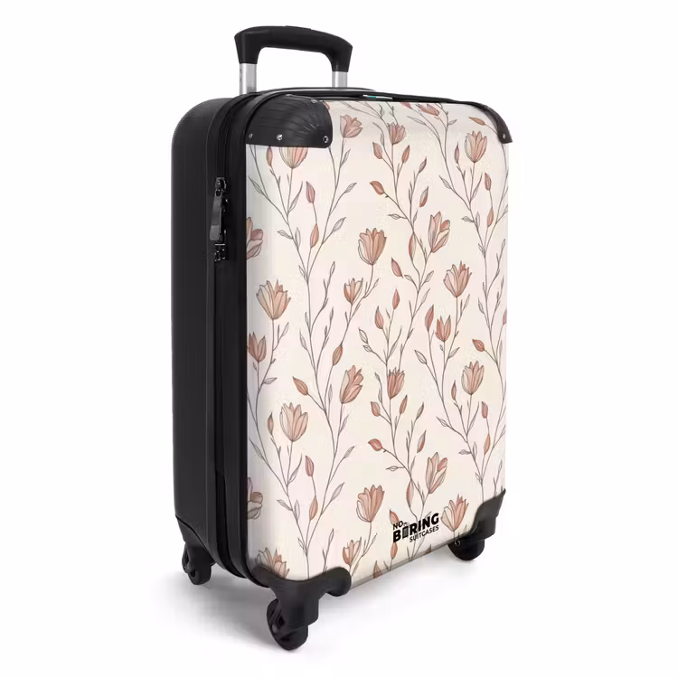 Patroon - Klassiek - Roze NBS - Handbagage koffer - Volwassenen Unisex middel -productfoto_3d
