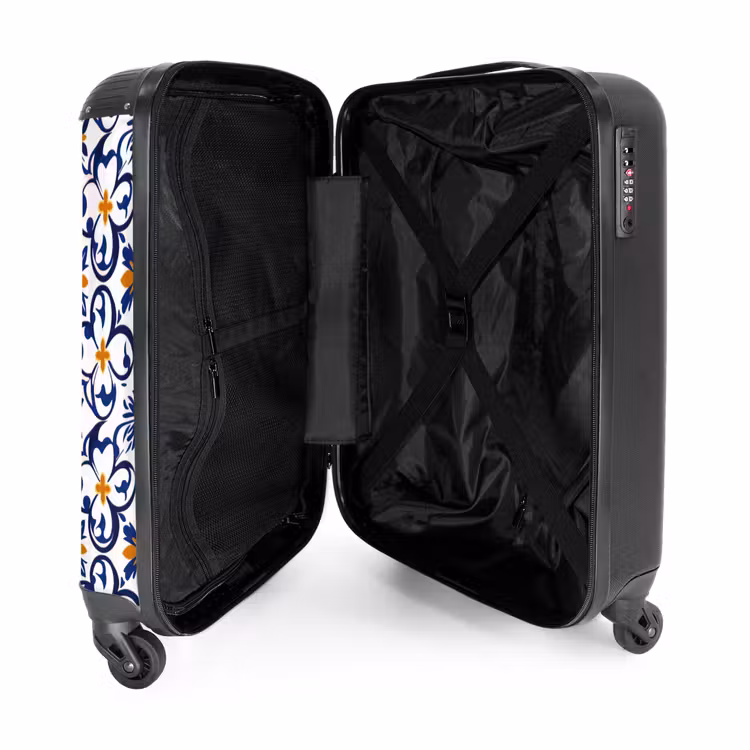 Patroon - Modern - Kleurrijk NBS - Handbagage koffer - Volwassenen Unisex middel -binnenkant