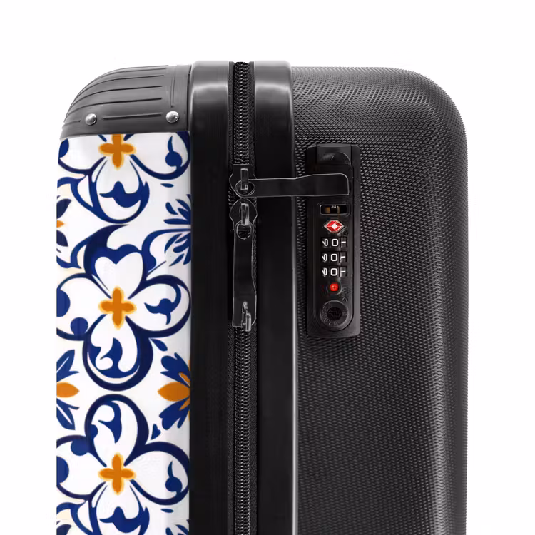Patroon - Modern - Kleurrijk NBS - Handbagage koffer - Volwassenen Unisex middel -slot