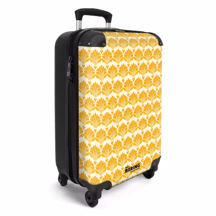 Patroon - Motief - Geel NBS - Handbagage koffer - Volwassenen Unisex middel -productfoto_3d