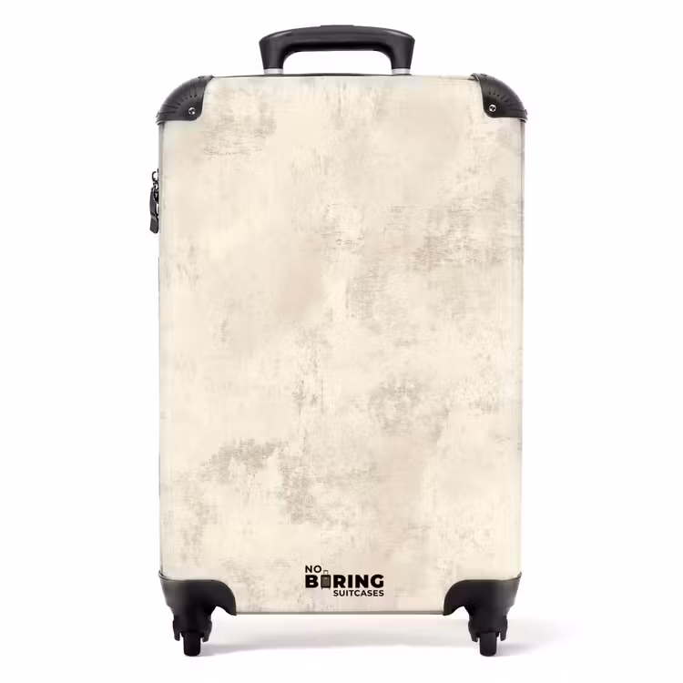Patroon - Organisch - Beige NBS - Handbagage koffer - Volwassenen Unisex middel -productfoto_recht