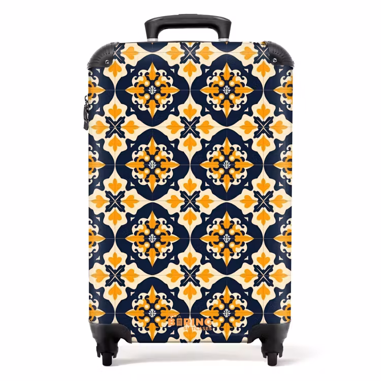 Patroon - Siertegel - Kleurrijk NBS - Handbagage koffer - Volwassenen Unisex middel -productfoto_recht