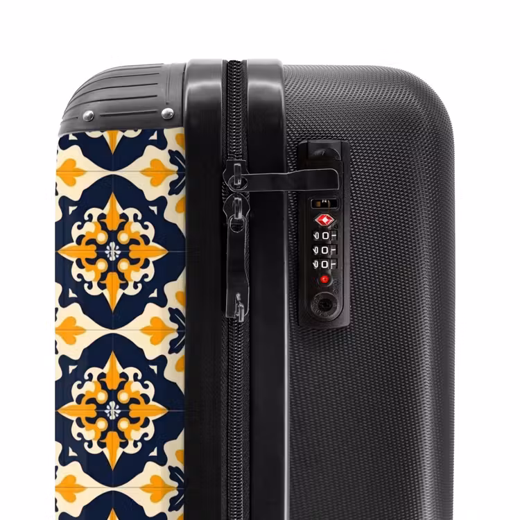 Patroon - Siertegel - Kleurrijk NBS - Handbagage koffer - Volwassenen Unisex middel -slot