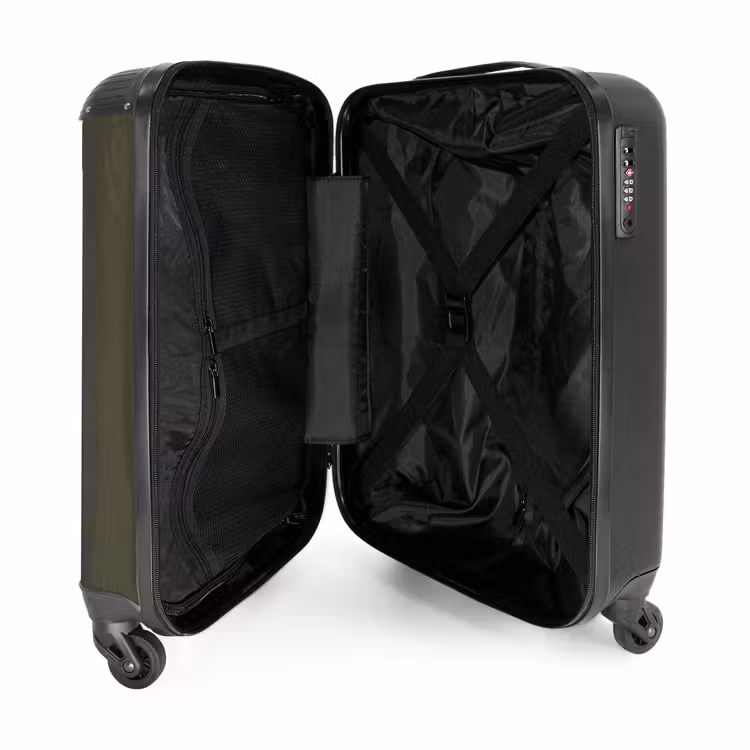 Koffer - Patroon - Spiraal - Abstract - Modern - Groen - Patroon - Spiraal - Abstract - Modern - Groen NBS - Handbagage koffer - Volwassenen Unisex middel