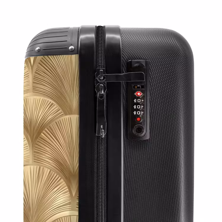 Patroon - Waaier - Goud NBS - Handbagage koffer - Volwassenen Unisex middel -slot