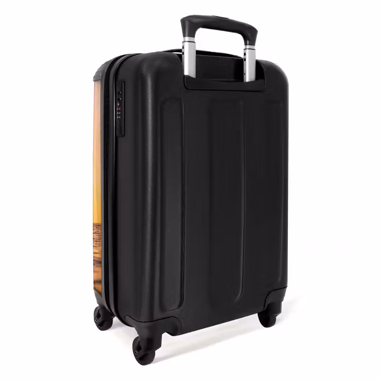 Koffer - Persoon - Surfen - Zonsondergang - Zee - Oranje - Persoon - Surfen - Zonsondergang - Zee - Oranje NBS - Handbagage koffer - Volwassenen Unisex middel