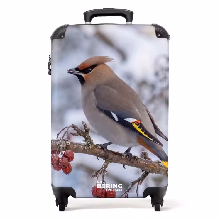 Koffer - Pestvogel - Bessen - Winter - Natuur - Pestvogel - Bessen - Winter - Natuur NBS - Handbagage koffer - Volwassenen Unisex middel
