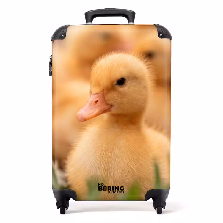 Koffer - Pijltje - Eend - Natuur - Geel - Pijltje - Eend - Natuur - Geel NBS - Handbagage koffer - Volwassenen Unisex middel