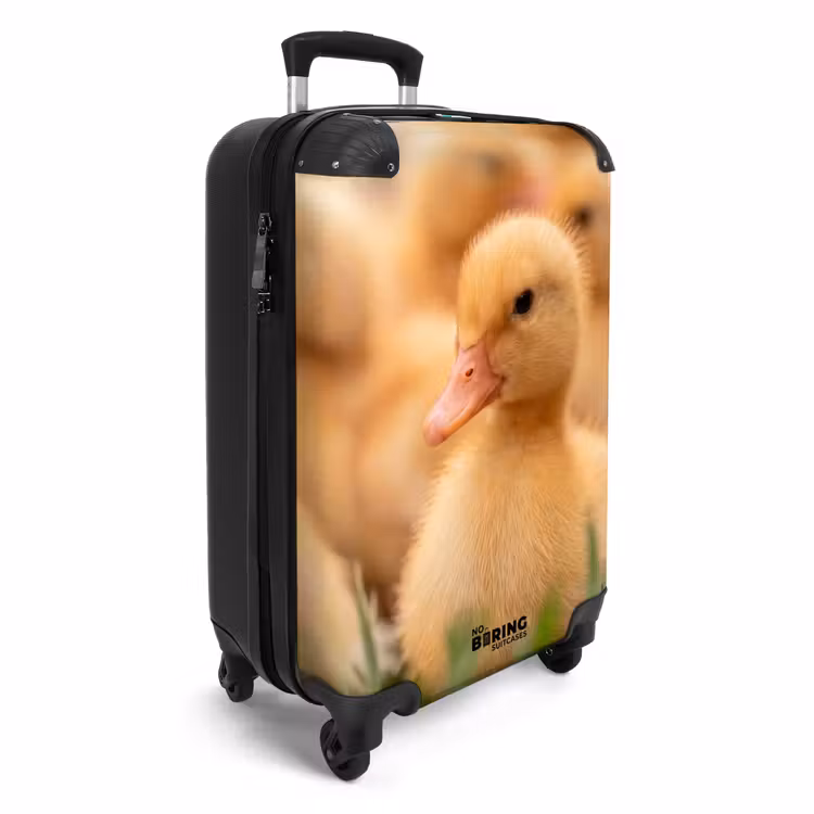 Koffer - Pijltje - Eend - Natuur - Geel - Pijltje - Eend - Natuur - Geel NBS - Handbagage koffer - Volwassenen Unisex middel