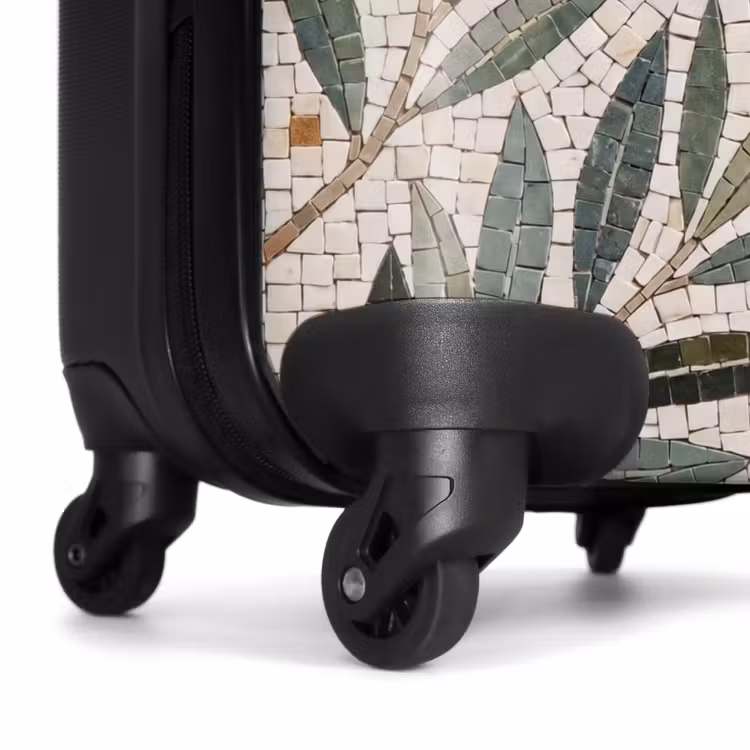 Koffer - Plant - Blad - Mozaïek - Groen - Plant - Blad - Mozaïek - Groen NBS - Handbagage koffer - Volwassenen Unisex middel