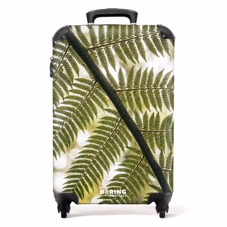 Koffer - Plant - Blad - Natuur - Groen - Detail - Plant - Blad - Natuur - Groen - Detail NBS - Handbagage koffer - Volwassenen Unisex middel