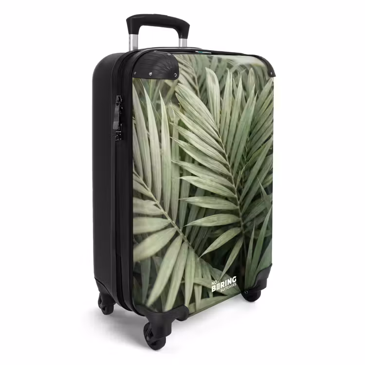 Koffer - Plant - Palmbladeren - Natuur - Groen - Plant - Palmbladeren - Natuur - Groen NBS - Handbagage koffer - Volwassenen Unisex middel