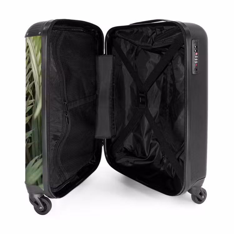 Koffer - Plant - Palmbladeren - Natuur - Groen - Plant - Palmbladeren - Natuur - Groen NBS - Handbagage koffer - Volwassenen Unisex middel