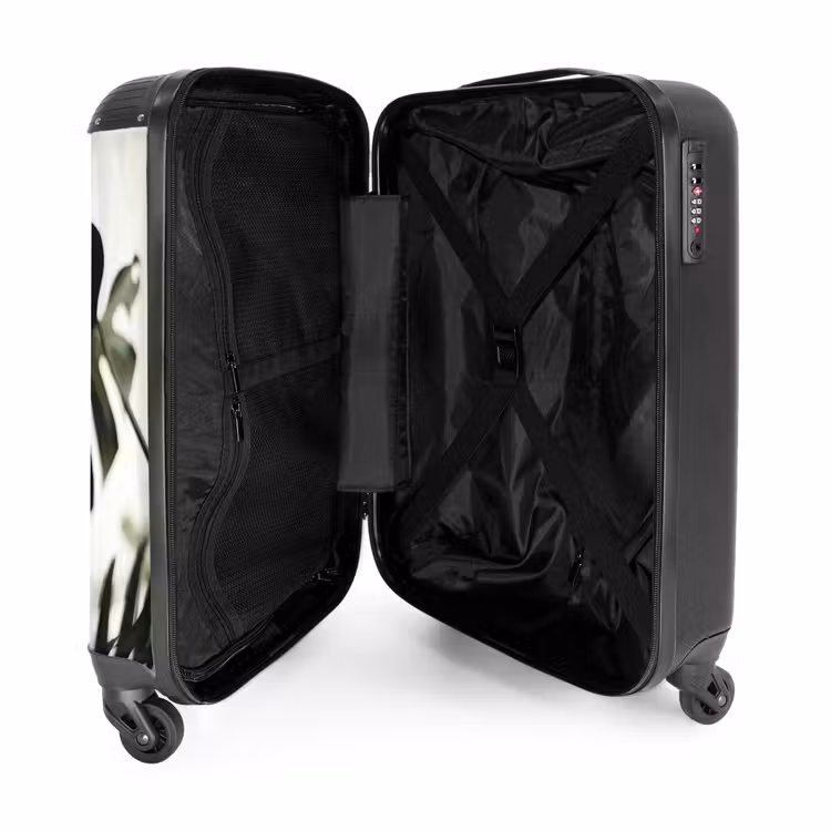 Koffer - Planten - Bladeren - Natuur - Minimalistisch - Groen - Planten - Bladeren - Natuur - Minimalistisch - Groen NBS - Handbagage koffer - Volwassenen Unisex middel
