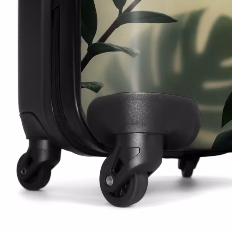 Koffer - Planten - Bladeren - Schaduwen - Groen - Modern - Planten - Bladeren - Schaduwen - Groen - Modern NBS - Handbagage koffer - Volwassenen Unisex middel