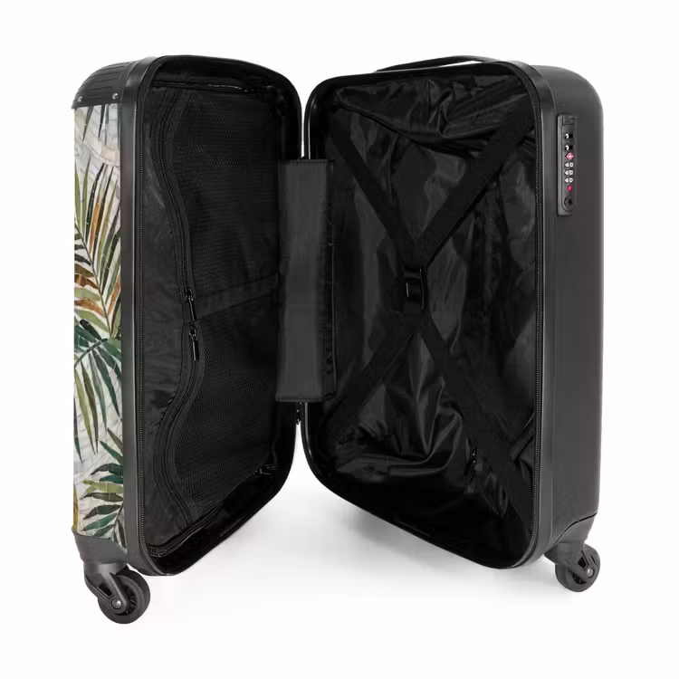 Koffer - Planten - Tropisch - Mozaïek - Natuur - Groen - Planten - Tropisch - Mozaïek - Natuur - Groen NBS - Handbagage koffer - Volwassenen Unisex middel