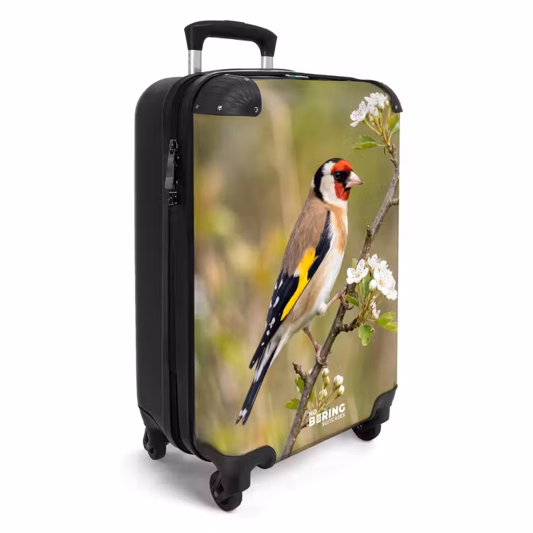 Koffer - Putter - Bloesem - Lente - Natuur - Kleurrijk - Putter - Bloesem - Lente - Natuur - Kleurrijk NBS - Handbagage koffer - Volwassenen Unisex middel