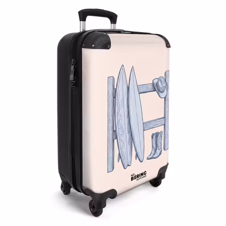 Koffer - Recreatie - Kleding - Avontuur - Illustratie - Zomer - Recreatie - Kleding - Avontuur - Illustratie - Zomer NBS - Handbagage koffer - Volwassenen Unisex middel