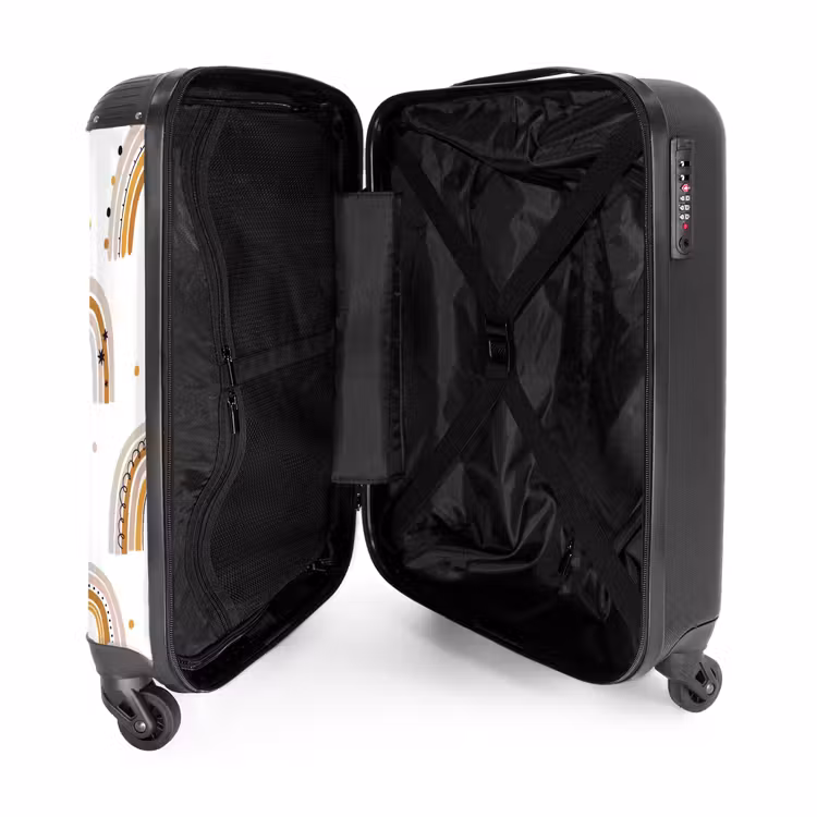 Regenboogregen NBS - Handbagage koffer - Unisex middel -binnenkant