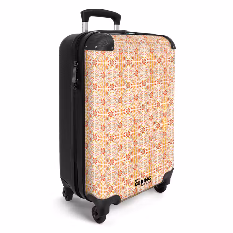 Retro disco patroon kleurrijk NBS - Handbagage koffer - Volwassenen Unisex middel -productfoto_3d