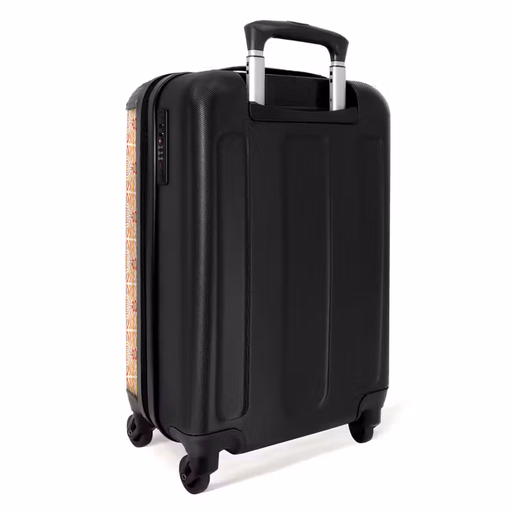 Retro disco patroon kleurrijk NBS - Handbagage koffer - Volwassenen Unisex middel -achterkant