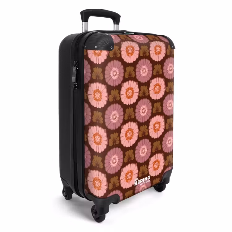 Retro - Madelief - Roze NBS - Handbagage koffer - Volwassenen Unisex middel -productfoto_3d